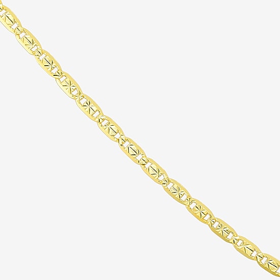 Made in Italy Womens 10K Gold 18 Inch Link Chain Necklace