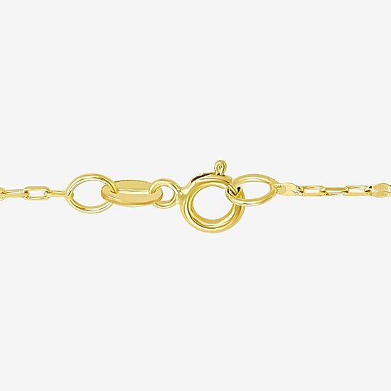 Made in Italy Womens 10K Gold 18 Inch Cable Chain Necklace