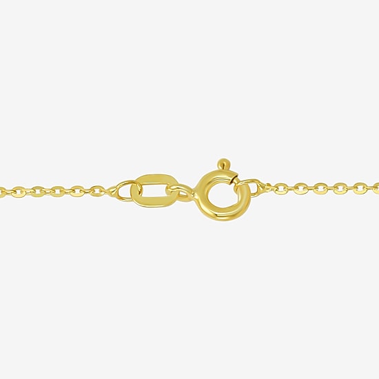 Made in Italy Womens 10K Gold 18 Inch Link Chain Necklace