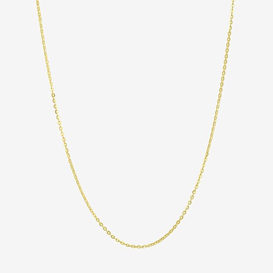 Made in Italy Womens 10K Gold 18 Inch Link Chain Necklace