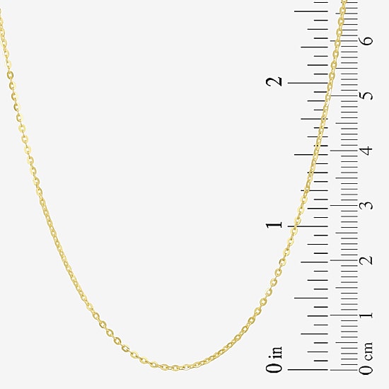 Made in Italy Womens 10K Gold 18 Inch Link Chain Necklace
