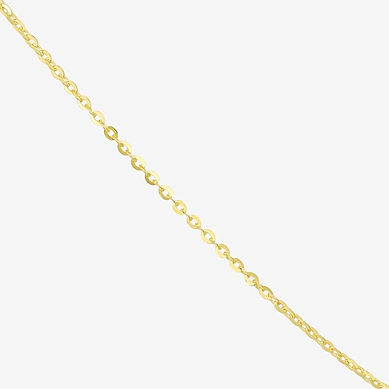 Made in Italy Womens 10K Gold 18 Inch Link Chain Necklace