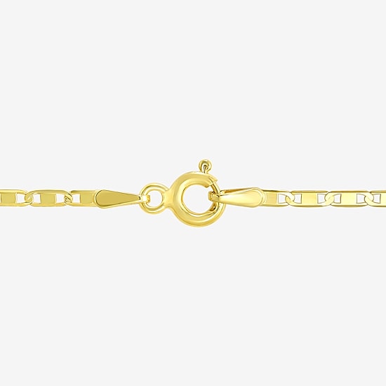 Made in Italy Womens 10K Gold 18 Inch Link Chain Necklace
