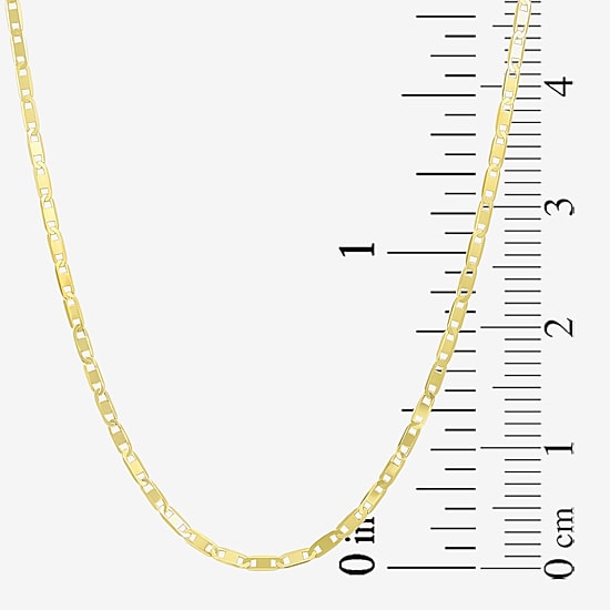 Made in Italy Womens 10K Gold 18 Inch Link Chain Necklace