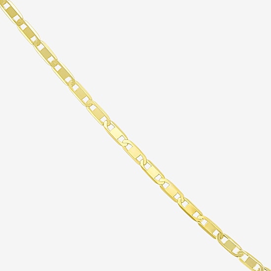 Made in Italy Womens 10K Gold 18 Inch Link Chain Necklace