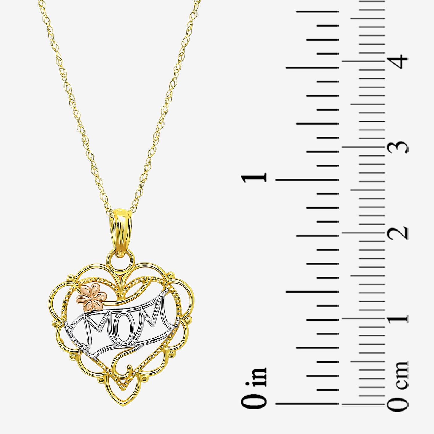 Womens 10K Tri-Color Gold Heart 2-pc. Jewelry Set