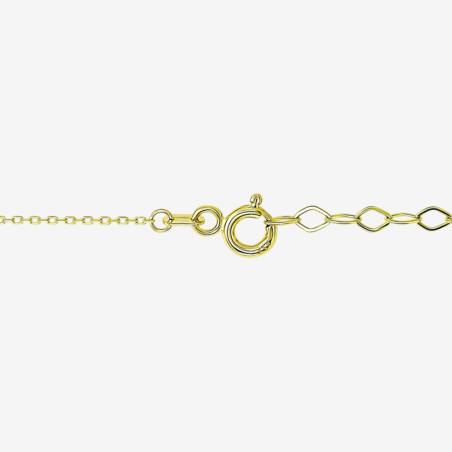 Gold Addiction Womens 10K Gold Inch Cable Chain Necklace