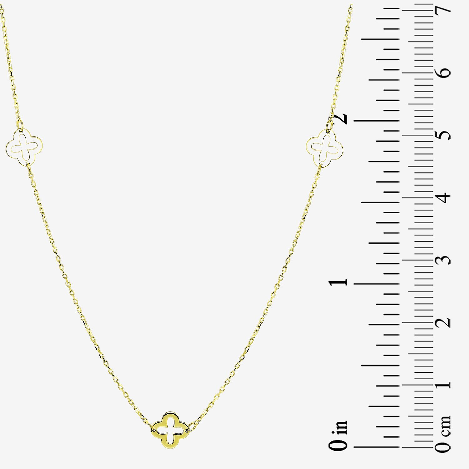 Gold Addiction Womens 10K Gold Inch Cable Chain Necklace