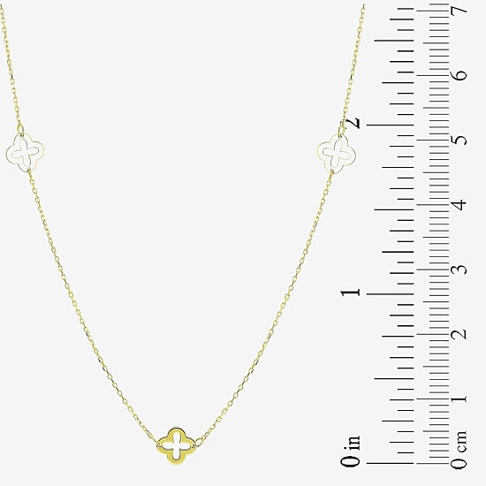 Gold Addiction Womens 10K Gold 18 Inch Cable Chain Necklace