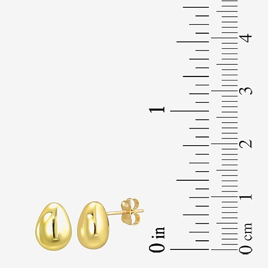 Gold Addiction 10K Gold 11mm Stud Earrings
