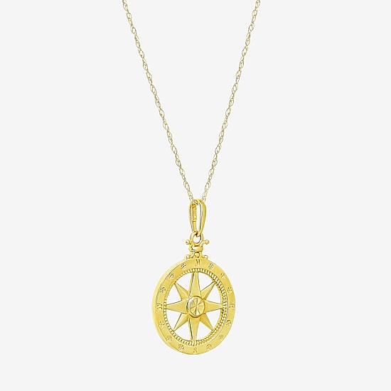 Gold Addiction Womens 10K Gold 18 Inch Pendant Necklace