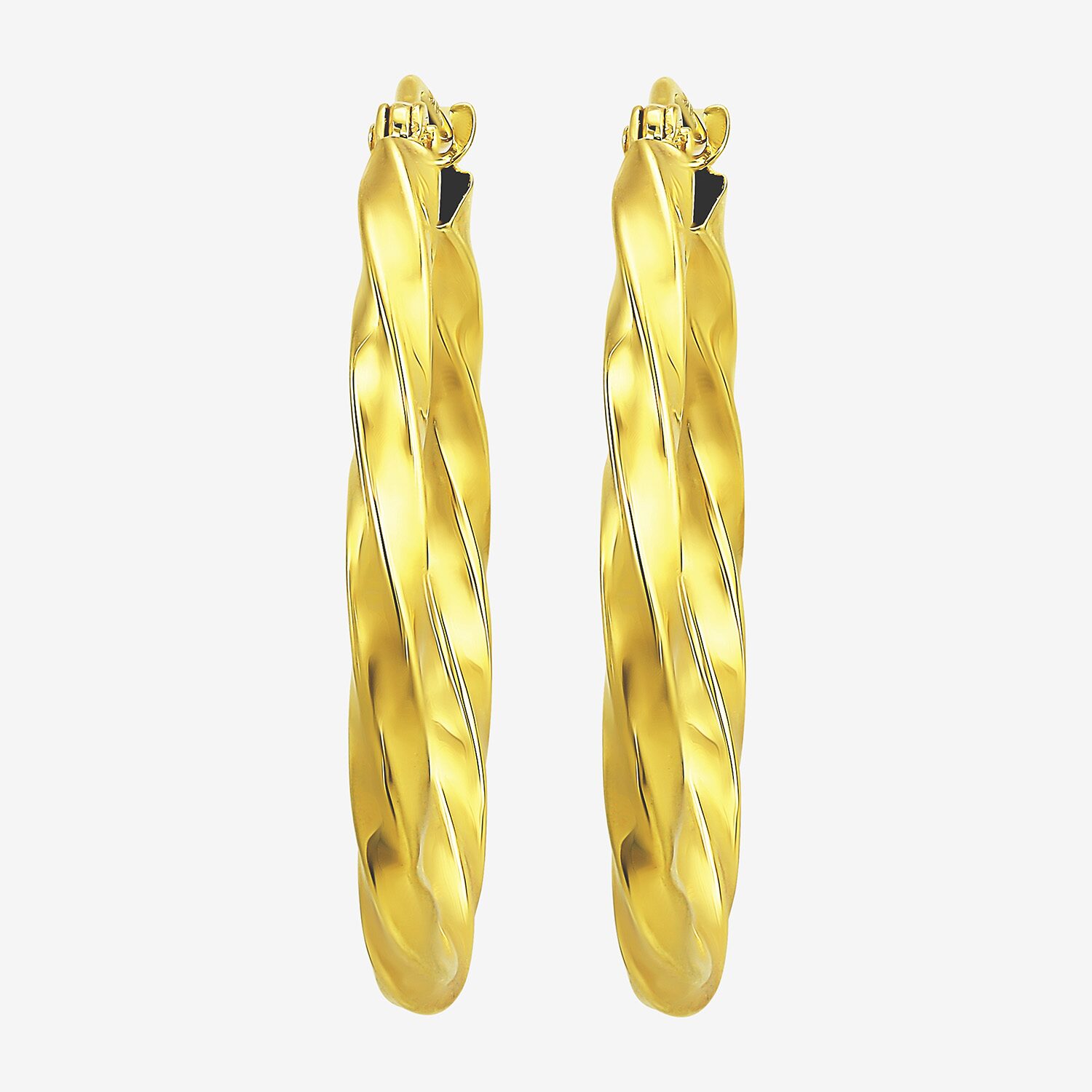 Womens 10K Gold 20mm Hoop Earrings
