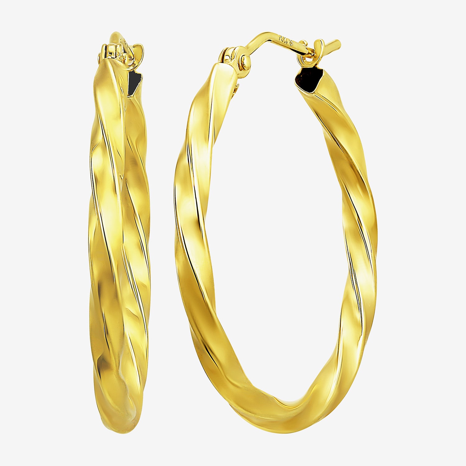 Womens 10K Gold 20mm Hoop Earrings
