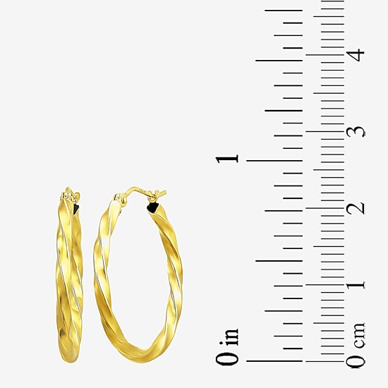 Womens 10K Gold 20mm Hoop Earrings