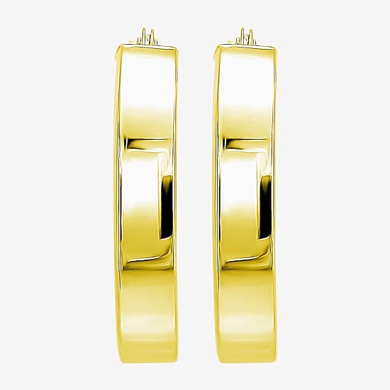 Womens 10K Gold 20mm Hoop Earrings