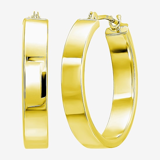 Womens 10K Gold 20mm Hoop Earrings