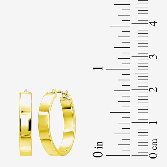 Womens 10K Gold 20mm Hoop Earrings