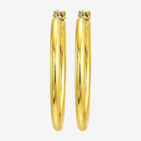 Womens 10K Gold 19mm Hoop Earrings