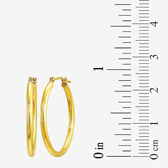 Womens 10K Gold 19mm Hoop Earrings