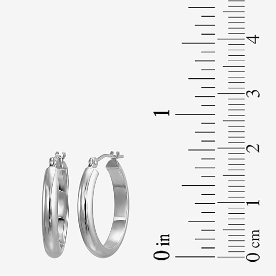 Womens 10K Gold 18mm Round Hoop Earrings