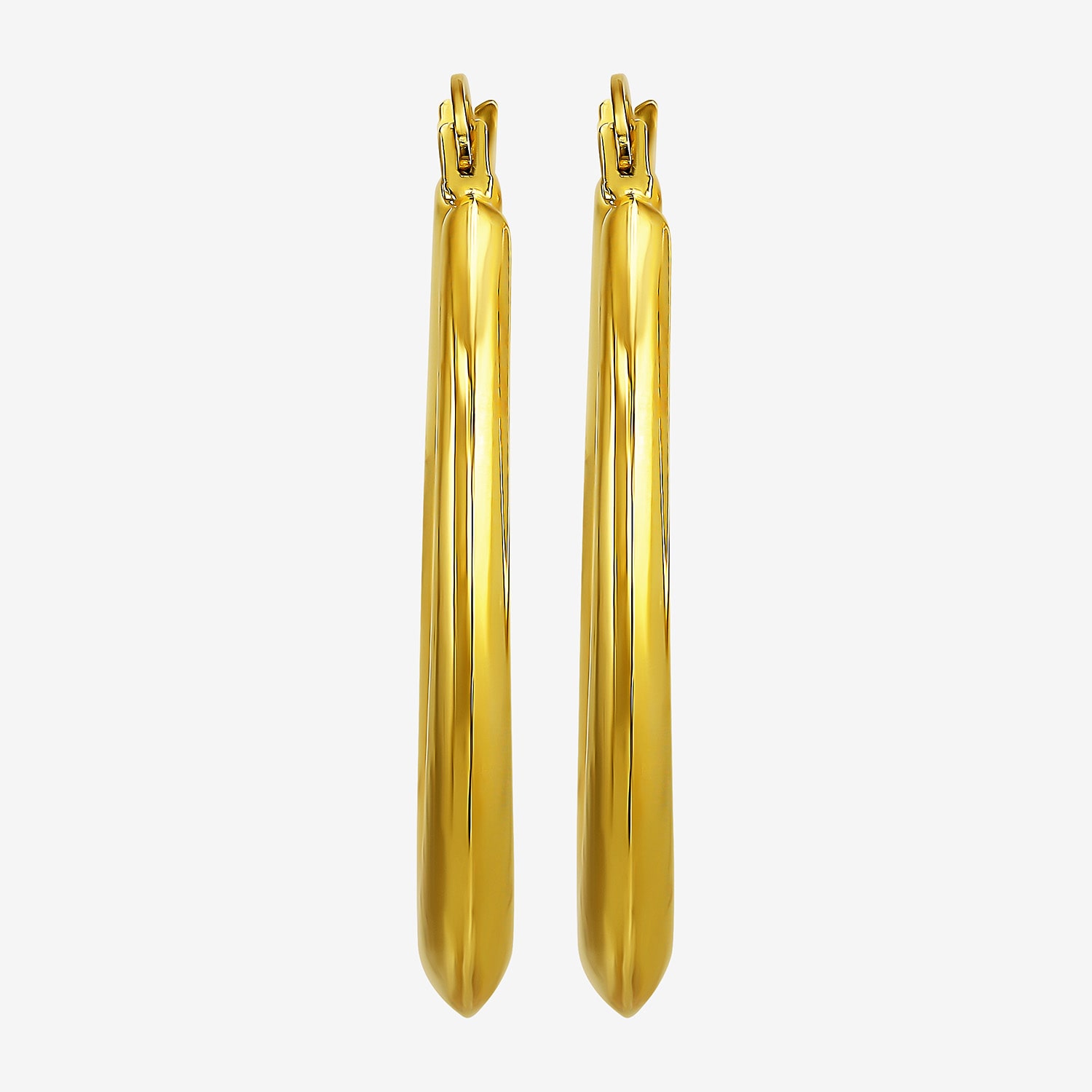 Womens 10K Gold 26mm Round Hoop Earrings
