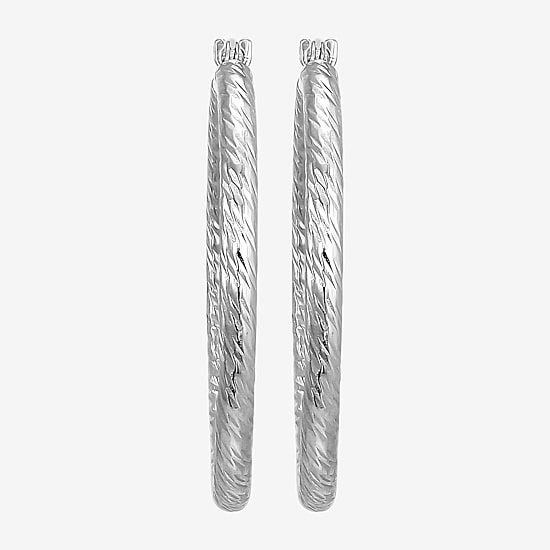 Womens 10K Gold 25mm Hoop Earrings