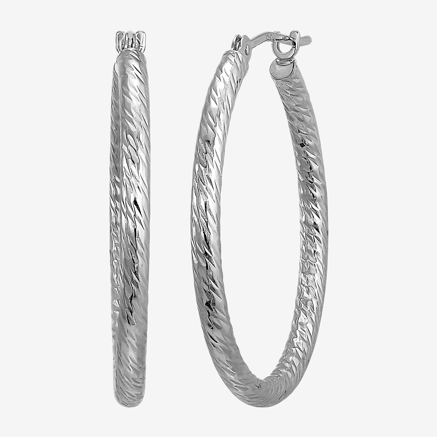 Womens 10K Gold 25mm Hoop Earrings