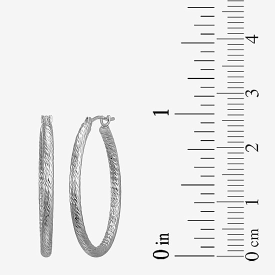 Womens 10K Gold 25mm Hoop Earrings