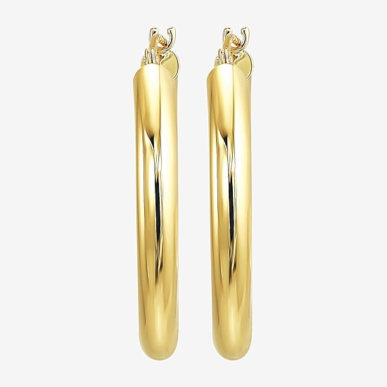 Womens 10K Gold 23mm Hoop Earrings