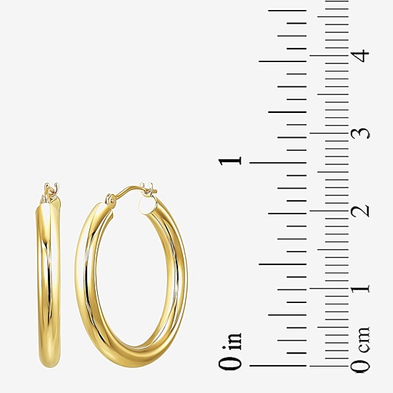 Womens 10K Gold 23mm Hoop Earrings