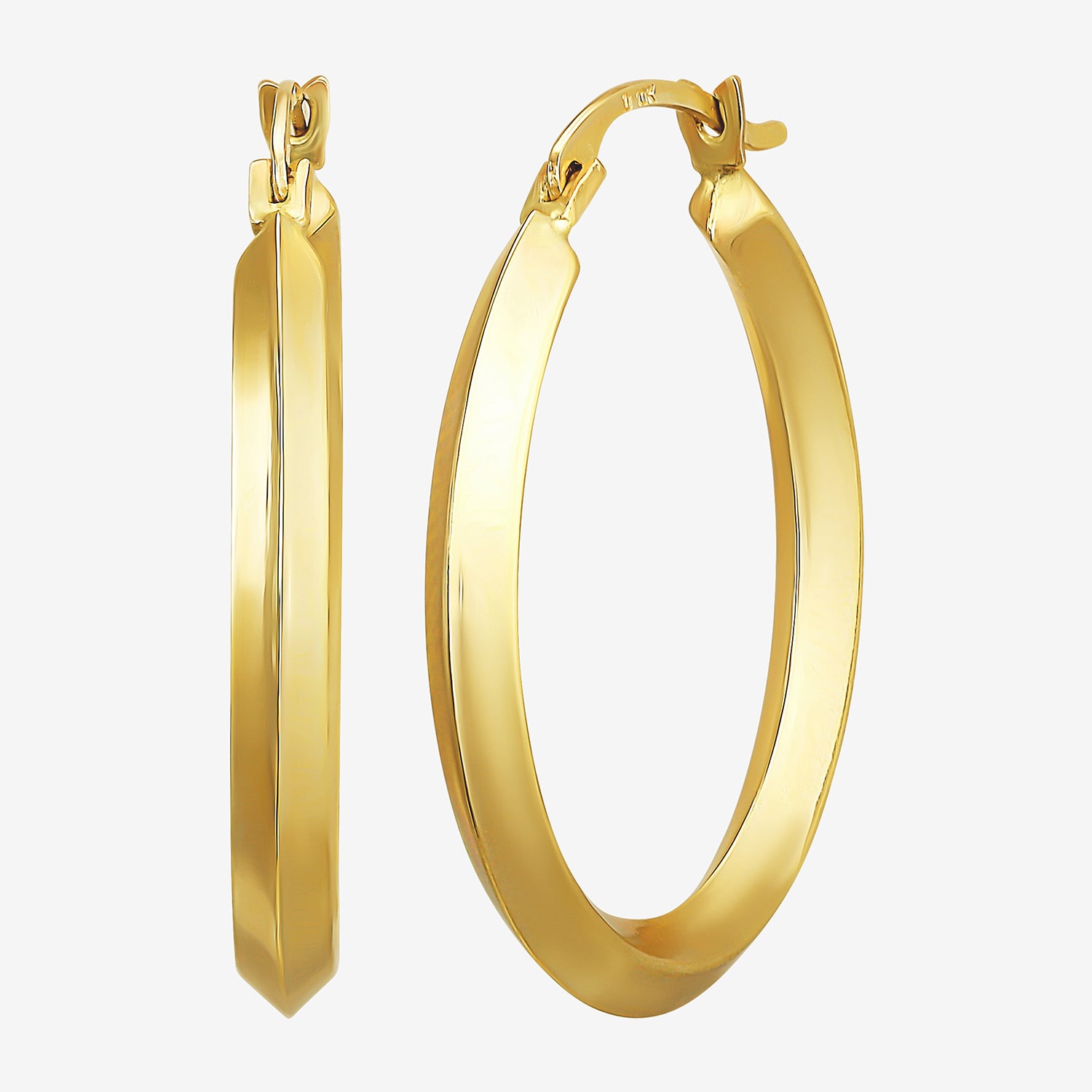 Womens 10K Gold Hoop Earrings