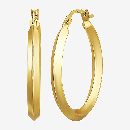 Womens 10K Gold Hoop Earrings