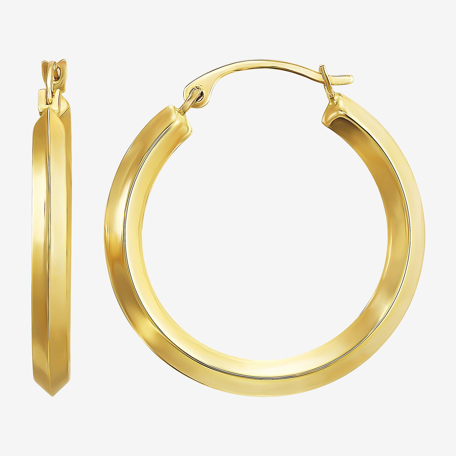 Womens 10K Gold Hoop Earrings