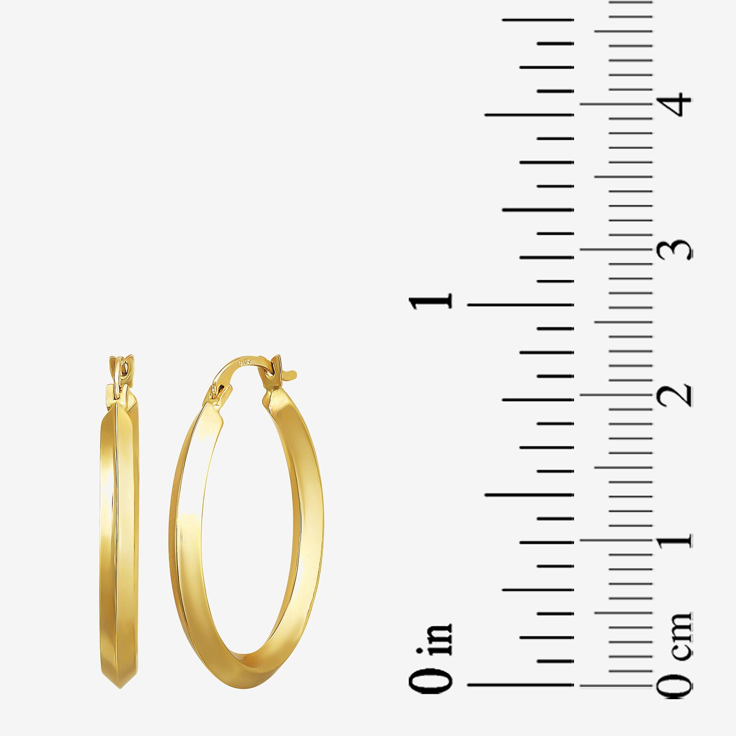 Womens 10K Gold Hoop Earrings