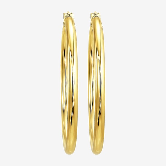 Womens 10K Gold Hoop Earrings