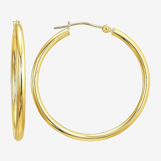 Womens 10K Gold Hoop Earrings