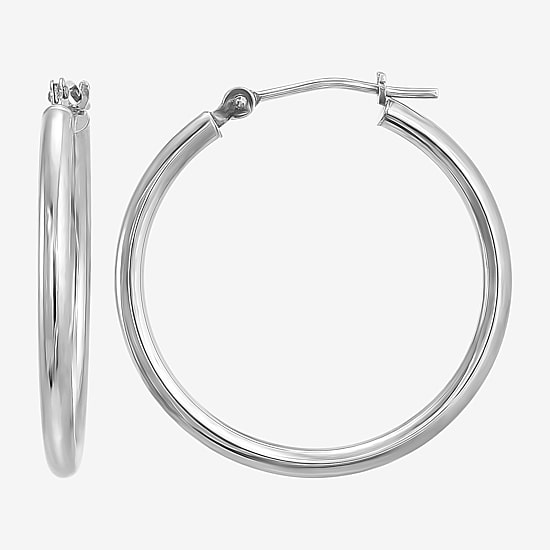 Womens 10K Gold 19mm Hoop Earrings