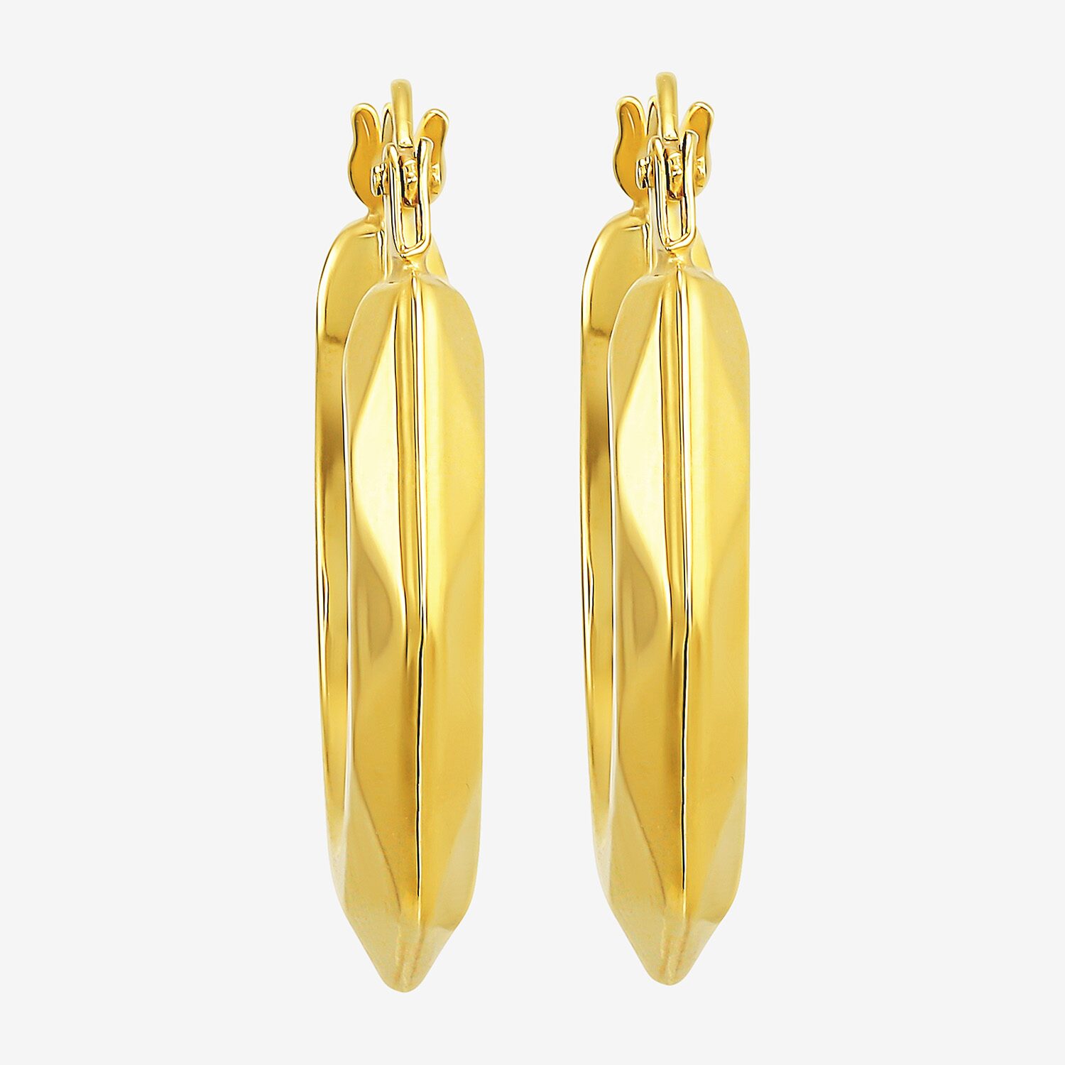 Womens 10K Gold 20mm Hoop Earrings