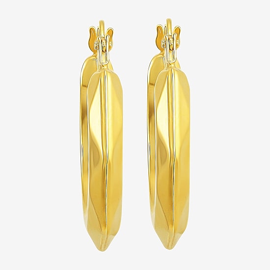 Womens 10K Gold 20mm Hoop Earrings