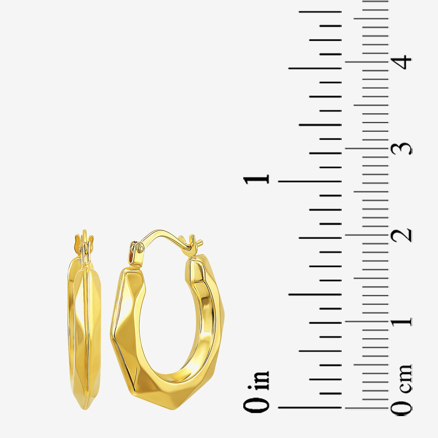 Womens 10K Gold 20mm Hoop Earrings