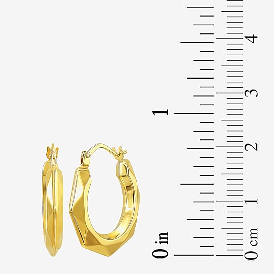 Womens 10K Gold 20mm Hoop Earrings