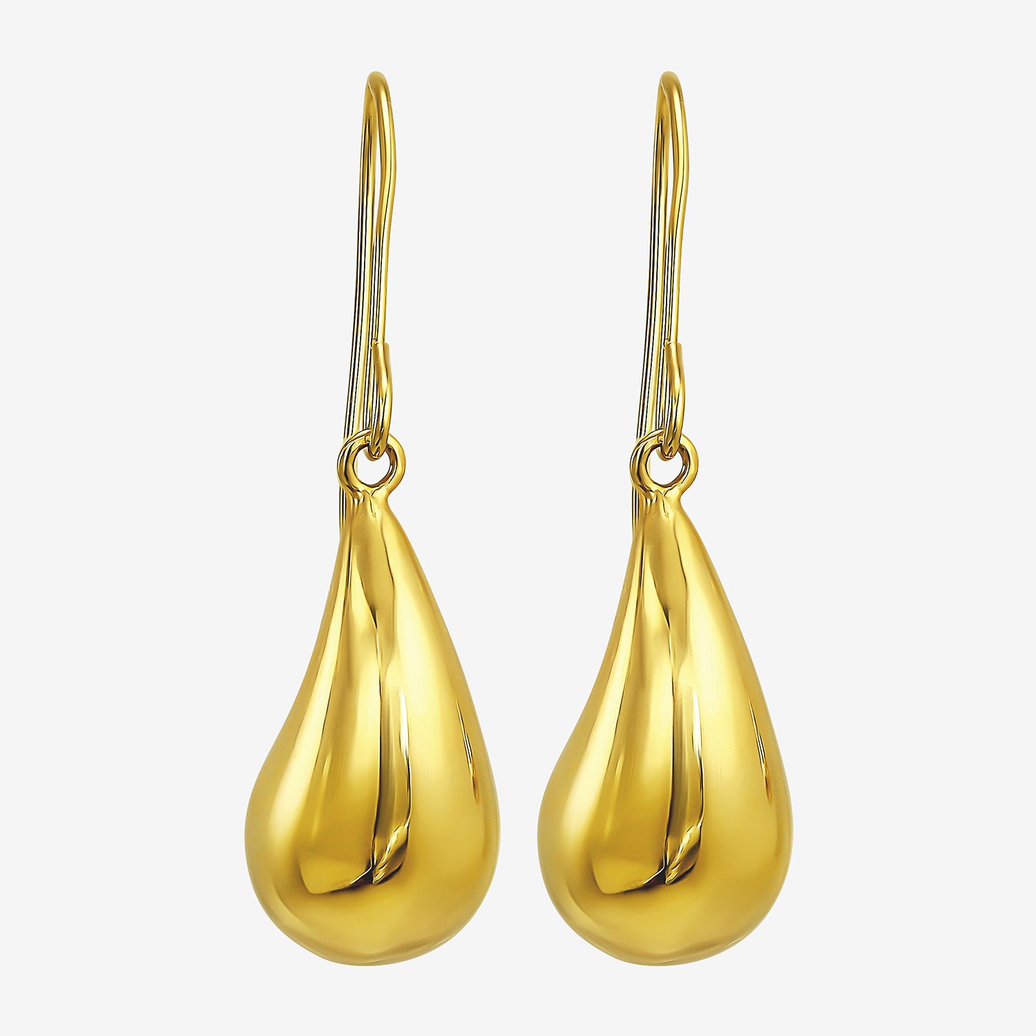 Womens 10K Gold Drop Earrings