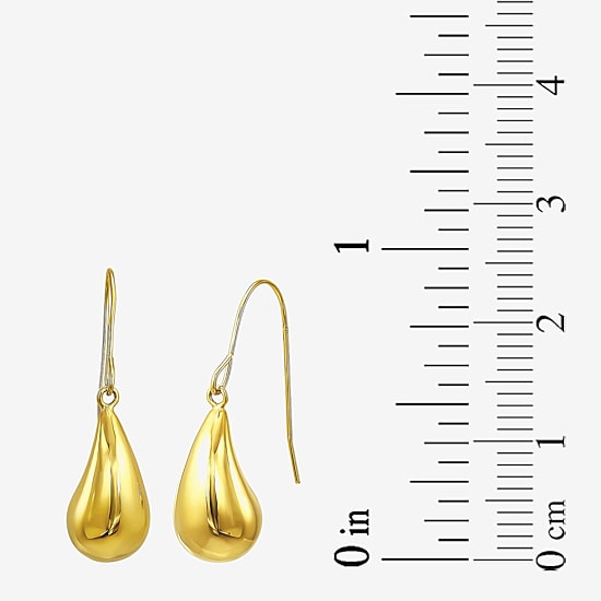 Womens 10K Gold Drop Earrings