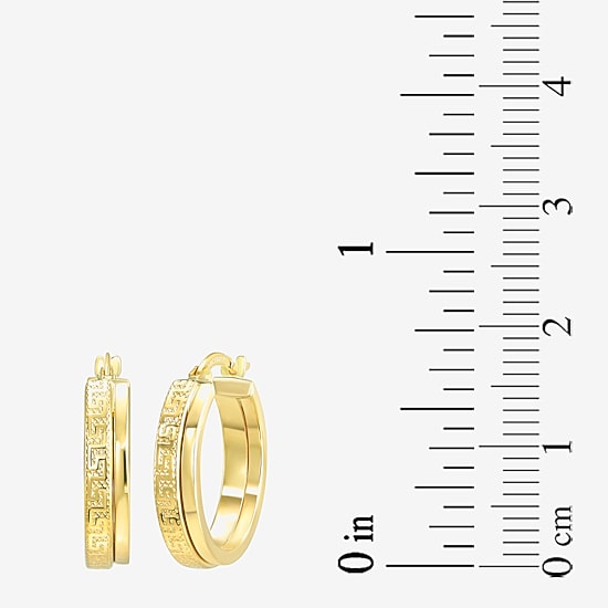 Womens 10K Gold 18.5mm Hoop Earrings