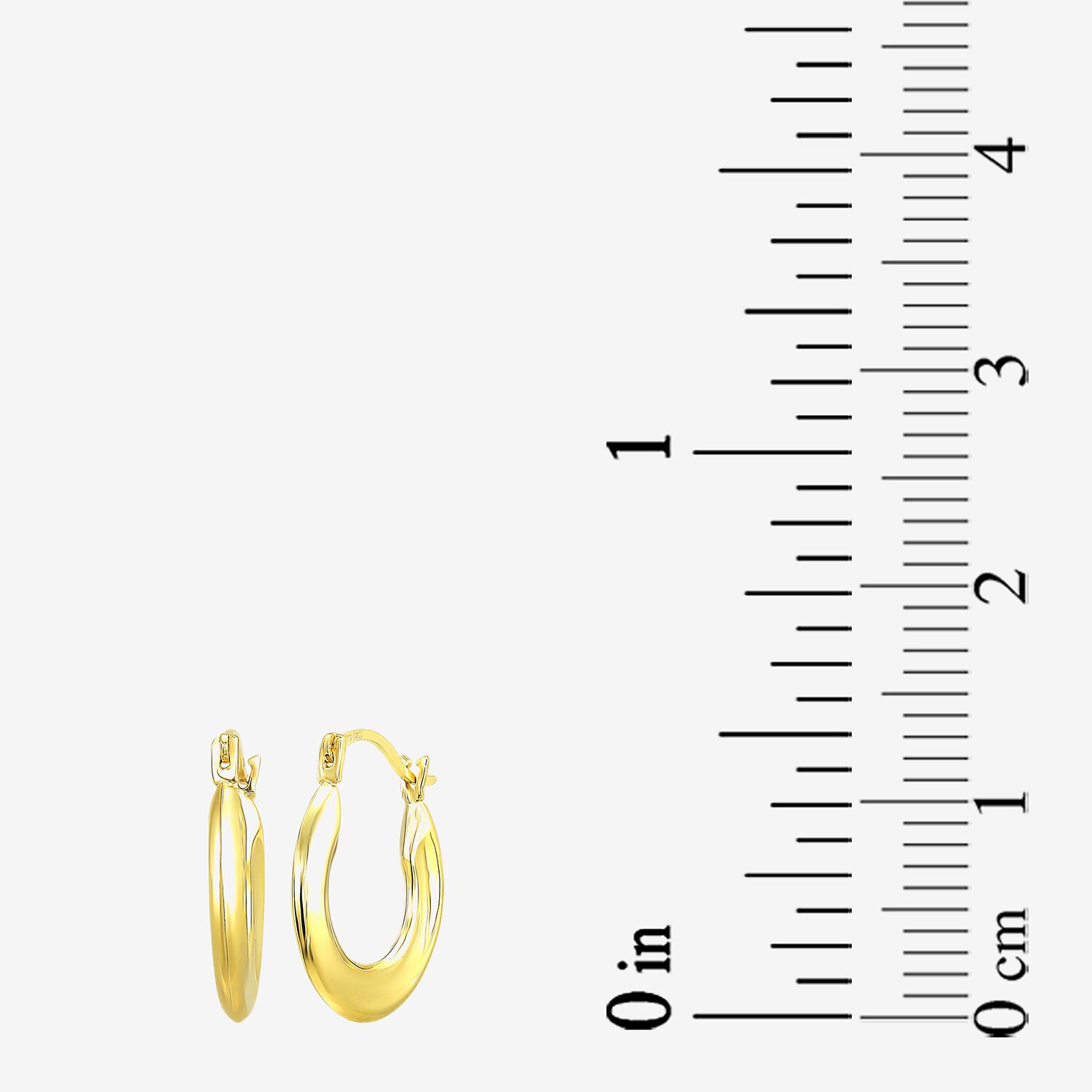 Womens White Cubic Zirconia 10K Gold 2 Pair Earring Set