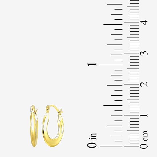 Womens White Cubic Zirconia 10K Gold 2 Pair Earring Set