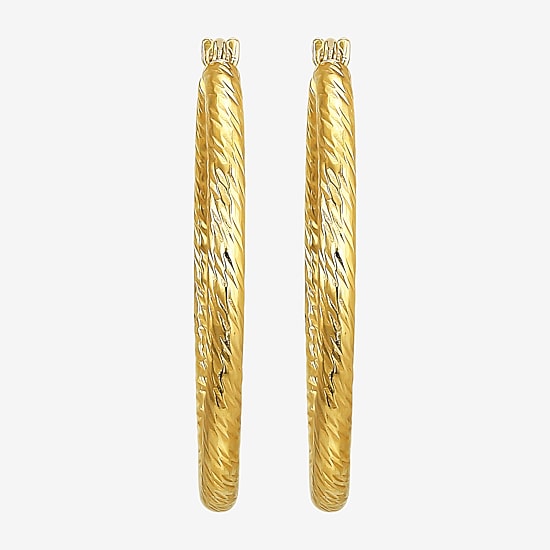 Womens 10K Gold Hoop Earrings