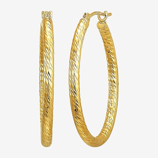 Womens 10K Gold Hoop Earrings