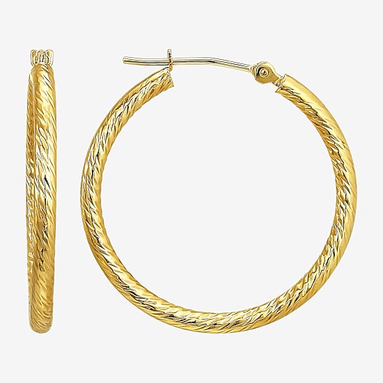 Womens 10K Gold Hoop Earrings