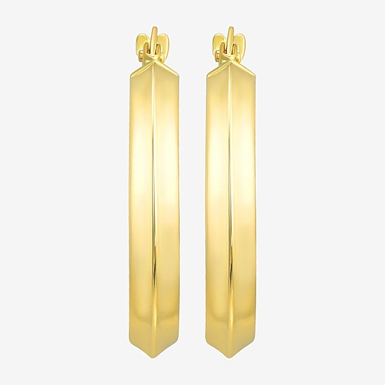 Womens 10K Gold 23mm Hoop Earrings